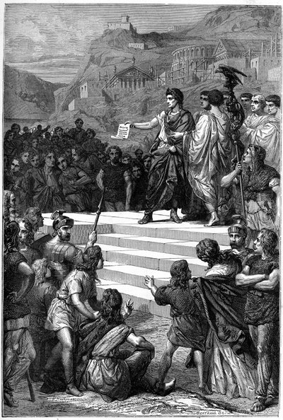 Augustus Established the Centre of the Government of Gaul in Lyon by Unknown artist