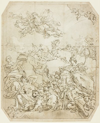 Aurora Heralds the Break of Day to the Four Corners of the Globe by Unknown artist