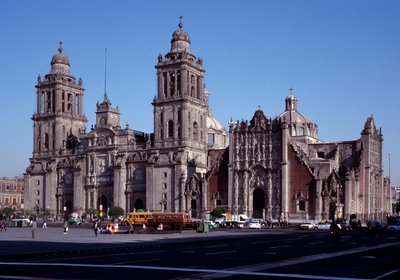 Baroque art: view of the Metropolitan Cathedral of Mexico City by Unknown artist