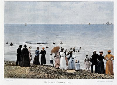 Bathing on the beaches of the Atlantic, late 19th century by Unknown artist