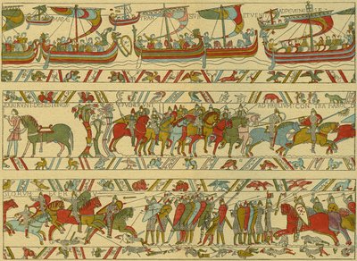 Bayeux Tapestry. Norman Attack by Unknown artist