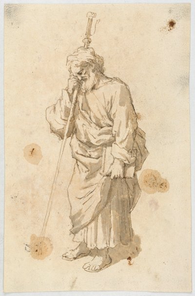 Bearded Man with a Staff by Unknown artist