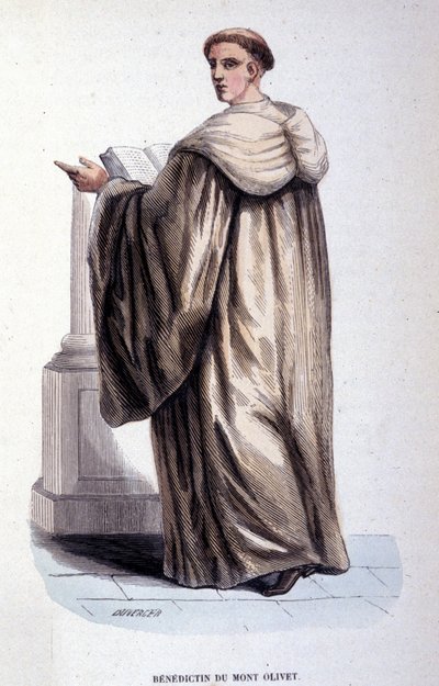 Benedictine of Mont Olivet (Engraving from an Album on Religious Orders, Paris) by Unknown artist