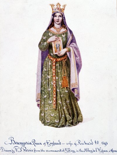 Berengaria of Navarre wife of Richard I of England - Berangere of Navarre - Berengere, Queen of England, wife of Richard I 1191 by Unknown artist