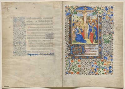 Bifolio from a Book of Hours: The Crucifixion: Hours of the Cross by Unknown artist