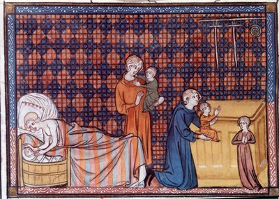 Birth and education of the King of France Louis IX or Saint Louis (1214-1270) by Unknown artist