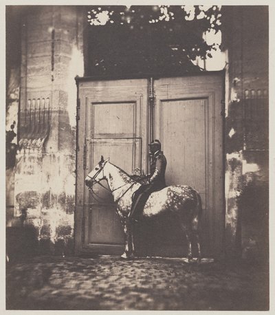 Black Horseman in Front of a Doorway by Unknown artist