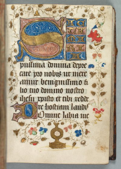 Book of Hours (Use of Metz): Fol. 27r, Decorated Initials by Unknown artist