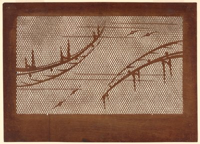 Bridges and Bats on Lattice by Unknown artist