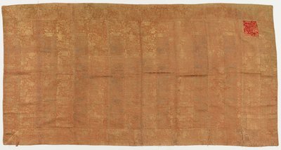 Brocade, silk. A Buddhist monk