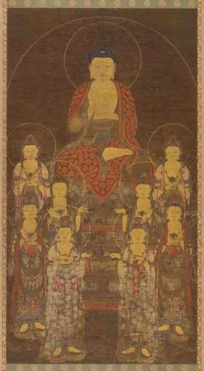 Buddha Amitabha (Amita) and the Eight Great Bodhisattvas by Unknown artist