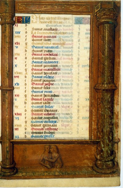Calendar and Sign of the Gemini by Unknown artist