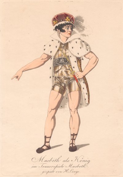 Characters from a German Production of Macbeth (one of six etchings) by Unknown artist