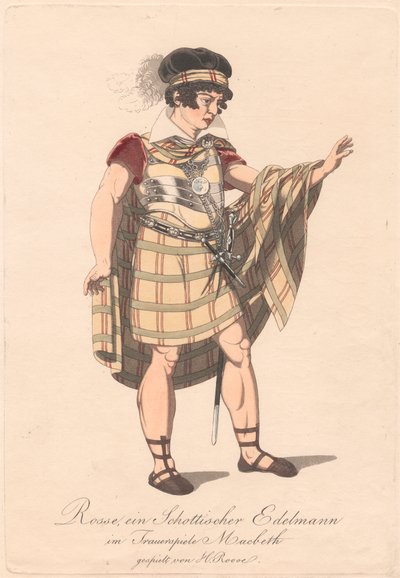 Characters from a German Production of Macbeth (one of six etchings) by Unknown artist