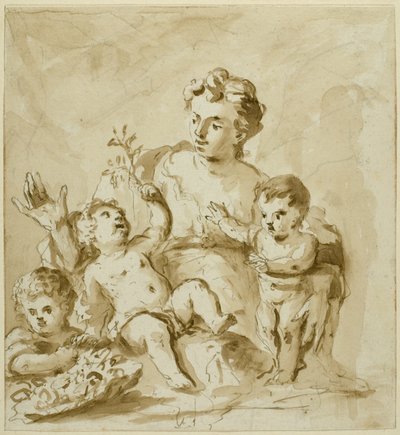 Charity with Mother (Mother with Three Infants) by Unknown artist