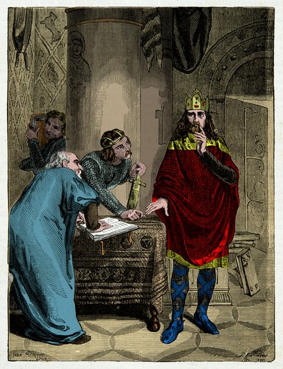 Charlemagne Dictating His Capitulars to His Minister Alcuin by Unknown artist
