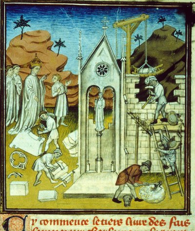 Charlemagne Visiting the Construction Site of a Cathedral by Unknown artist