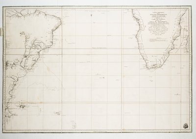 Chart of the Atlantic Ocean South of the Equator by Unknown artist