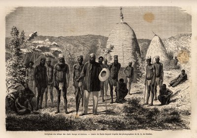 Chief Mango, Whose Kone Tribe Found Refuge in Gatope. Engraving to Illustrate the Voyage to New Caledonia by Unknown artist