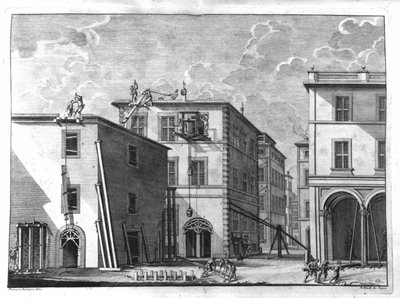 Construction Scene at the Beginning of the 18th Century by Unknown artist