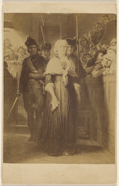 Copy of an Unidentified Painting: Women Being Led into a Courtroom by Men with Rifles and Swords by Unknown artist