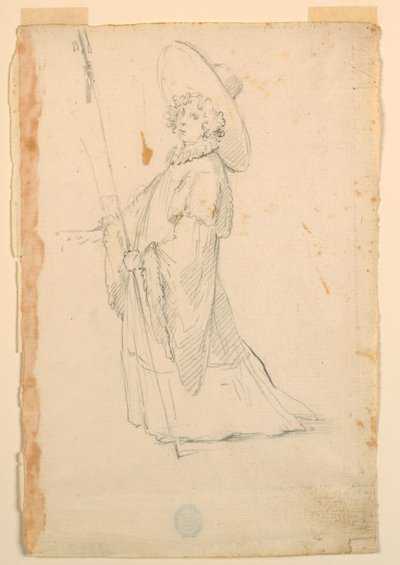 Costume Design: A Girl in Fantastical Attire for a Ballet by Unknown artist