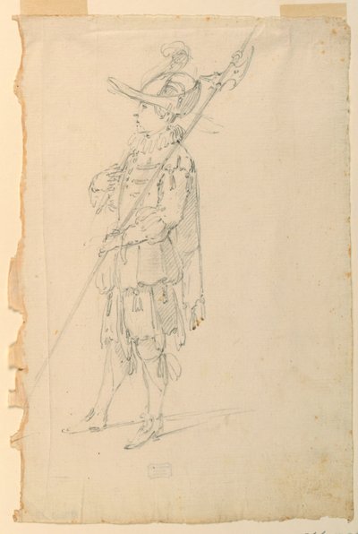 Costume Design: A Halberdier for a Ballet by Unknown artist