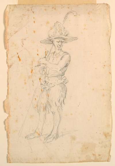 Costume Design: A Satyr for a Ballet by Unknown artist