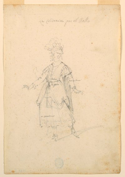 Costume Design: A Woman Singer for a Ballet by Unknown artist