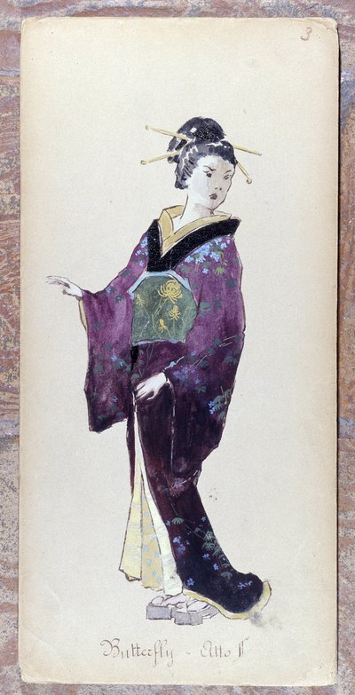 Costume of Madame Butterfly Act II for the Creation of Madame Butterfly by Giacomo Puccini in 1904. Collection of the Museo della Scala in Milan by Unknown artist