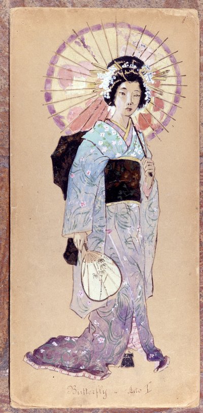 Costume of Madame Butterfly for the first act for the creation of Madame Butterfly by Giacomo Puccini in 1904. Collection of the Museo della Scala in Milan by Unknown artist