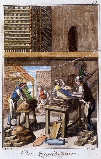 The Tile or Brick Maker in His Workshop. From 