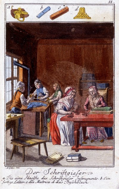 Craft craft: the typewriter in his workshop. In 