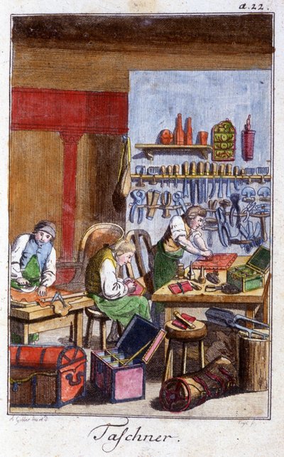 Crafts: The Pochetier and the Gibecier in Their Workshop by Unknown artist