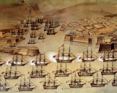 Crimean War between Russia and the Ottoman Empire: the French and British allied with the Turks to besiege the Russian port of Sebastopol from 17 October 1854 to 8 September 1855. Istanbul, Naval Museum by Unknown artist