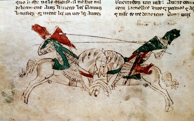 Battle of Lancelot and Tristan by Unknown artist
