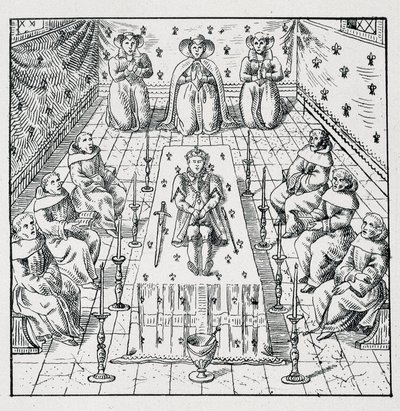 Death of Charles IX on 30 May 1574 at 24 Years - in Collection of 39 Figures Representing the Calamities of France from 1562 to 1586 by Louis Perrin Imprimerie by Unknown artist