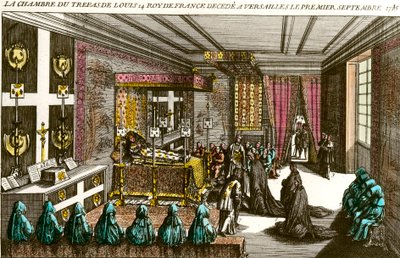 Death of King Louis XIV: The Mortuary Chamber of Louis XIV by Unknown artist