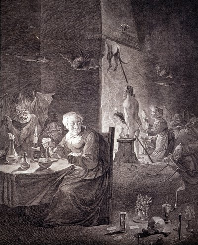 Departure of the Witches to attend the Sabbath by Unknown artist