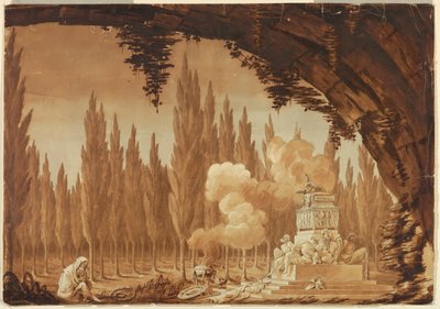 Design for Decoration, Tomb in Wood by Unknown artist