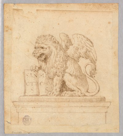 Design for Sculpture of the Winged Lion of Saint Mark by Unknown artist