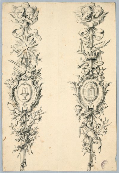Design for Two Trophies Referring to the Virgin by Unknown artist