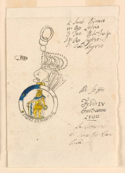 Design for a Badge of the Sicilian Military Order by Unknown artist