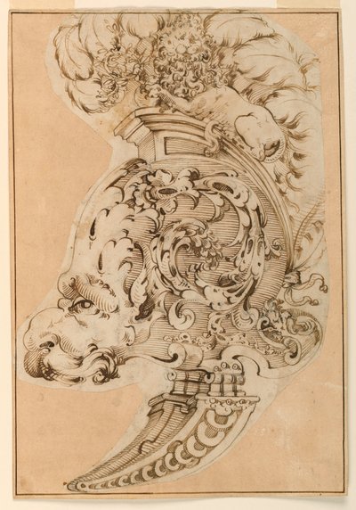 Design for a Decorative Burgonet by Unknown artist