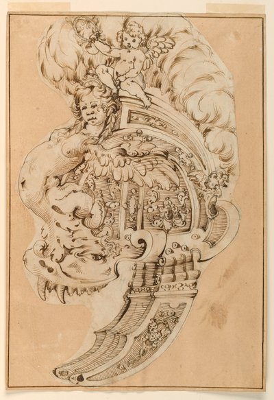 Design for a Decorative Burgonet by Unknown artist