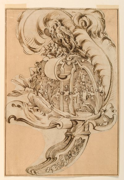 Design for a Decorative Burgonet by Unknown artist