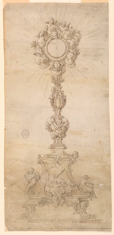 Design for a Monstrance with Alternative Suggestions by Unknown artist
