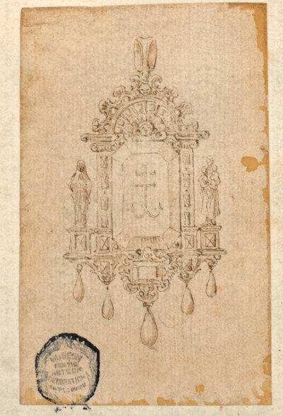 Design for a Pendant in Shape of Niche by Unknown artist