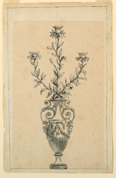 Design for a Candelabrum by Unknown artist