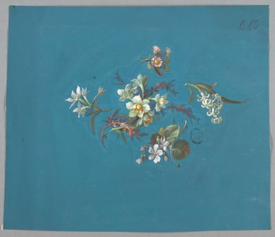 Design for Wallpaper and Textiles, Flowers by Unknown artist